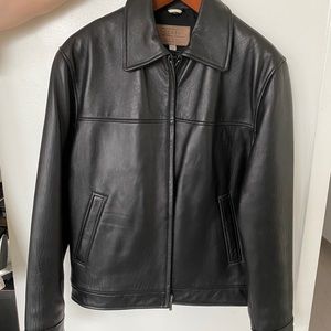 Guess classic genuine leather jacket men’s (L)